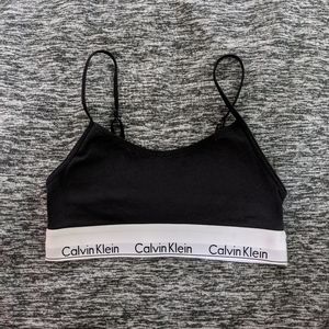 Calvin Klein Modern Cotton Blend Box-Cut Bralette